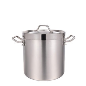 304 Deep Drawing SS Stock Pot with Sandwich Bottom & Lid